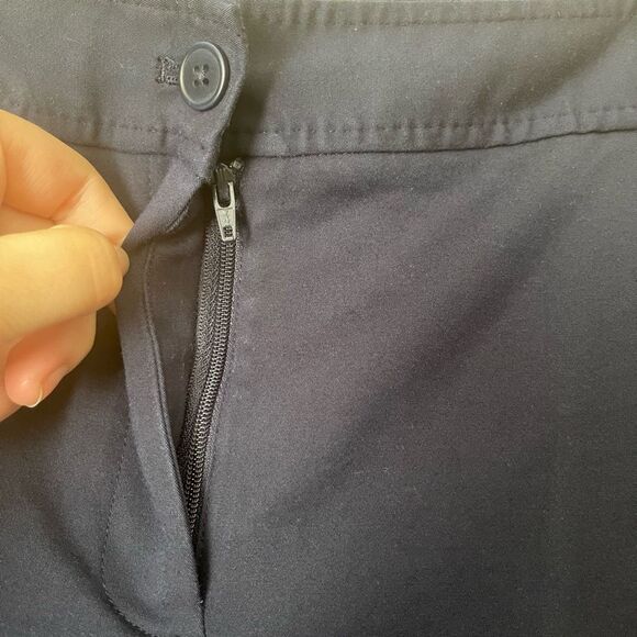 Talbots Womens Navy Blue Hampshire Ankle Straight Pant Petite 14 - Picture 4 of 7